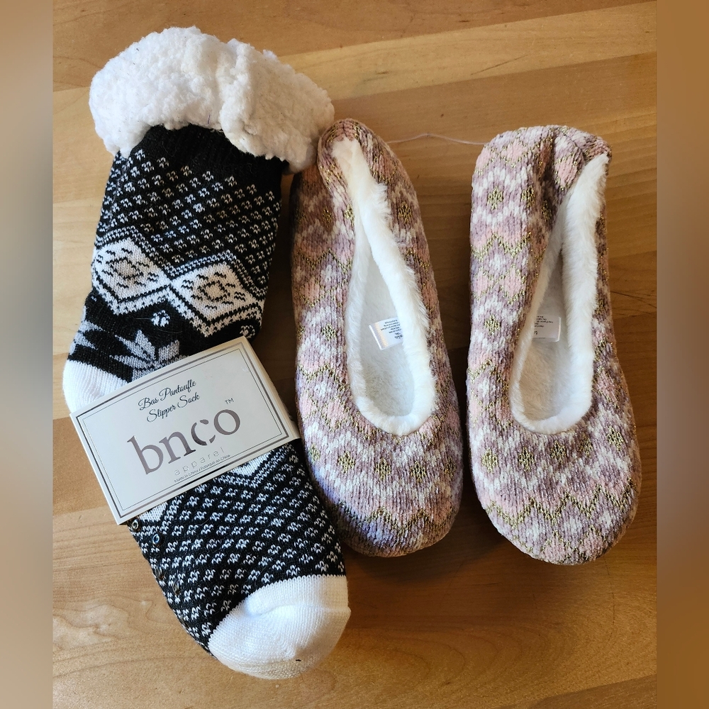 BNCO Slipper Socks & Totes Toasties Slippers For Women - Cozy Knit Fabric